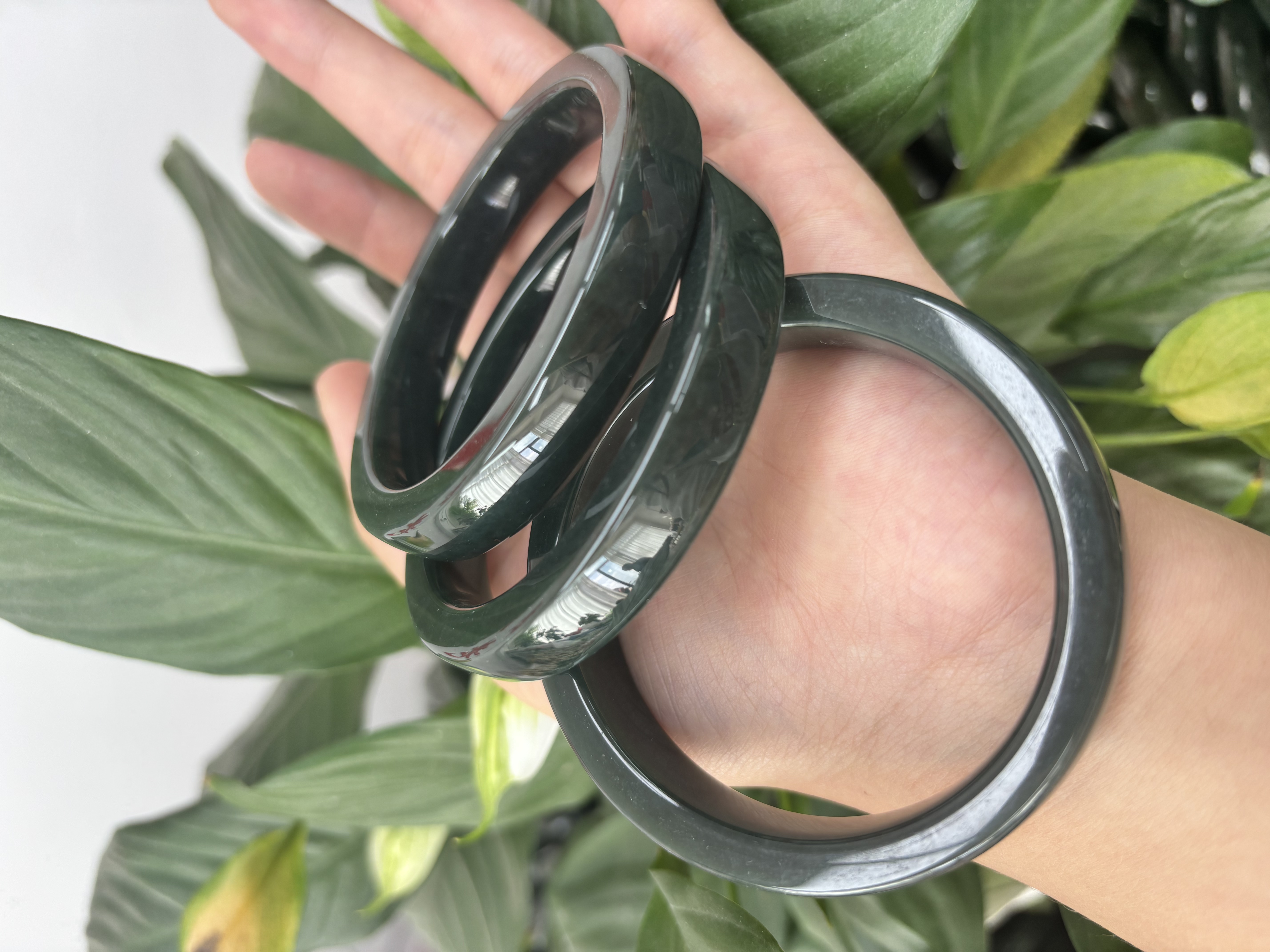 【老李严选】和田玉且末蓝宽版方镯 拍一发一多样性发其一 D504