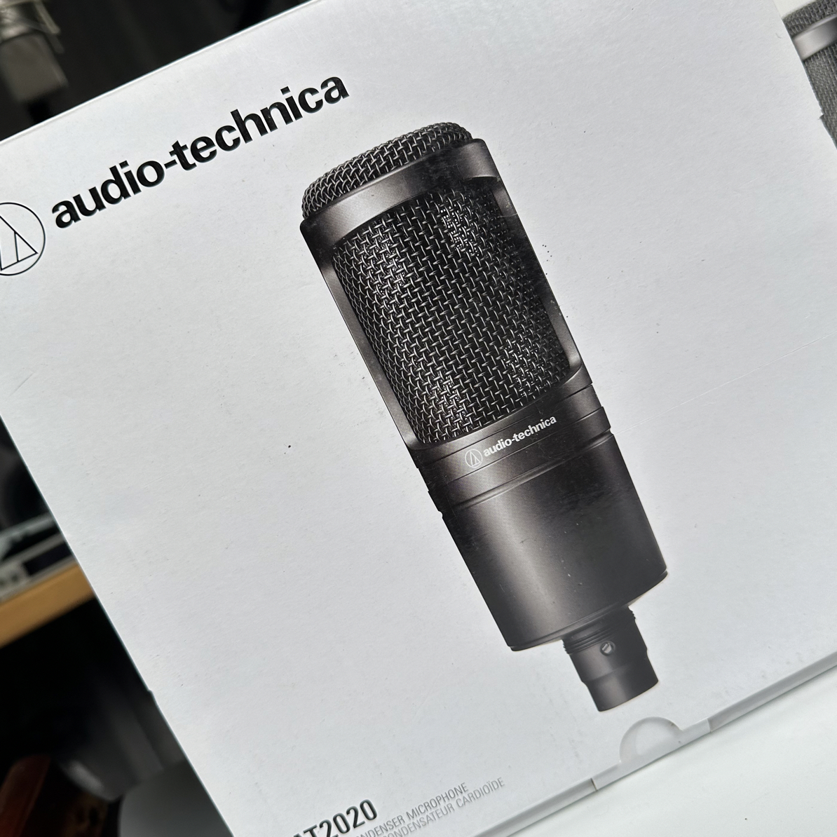 AT2020电容麦克风专业有声K歌直播录音话筒送支架线防喷