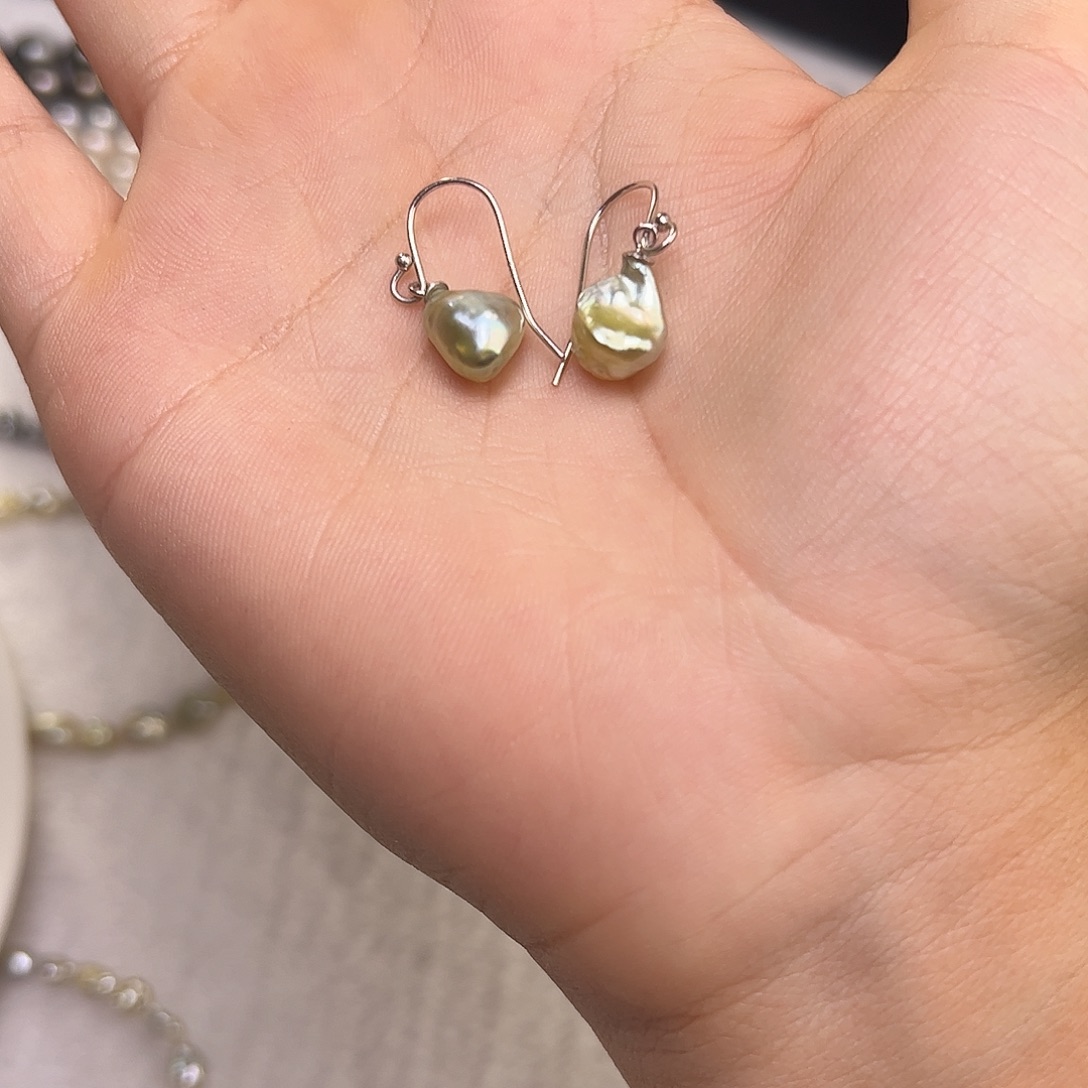 银S925镶嵌海水珍珠颈饰