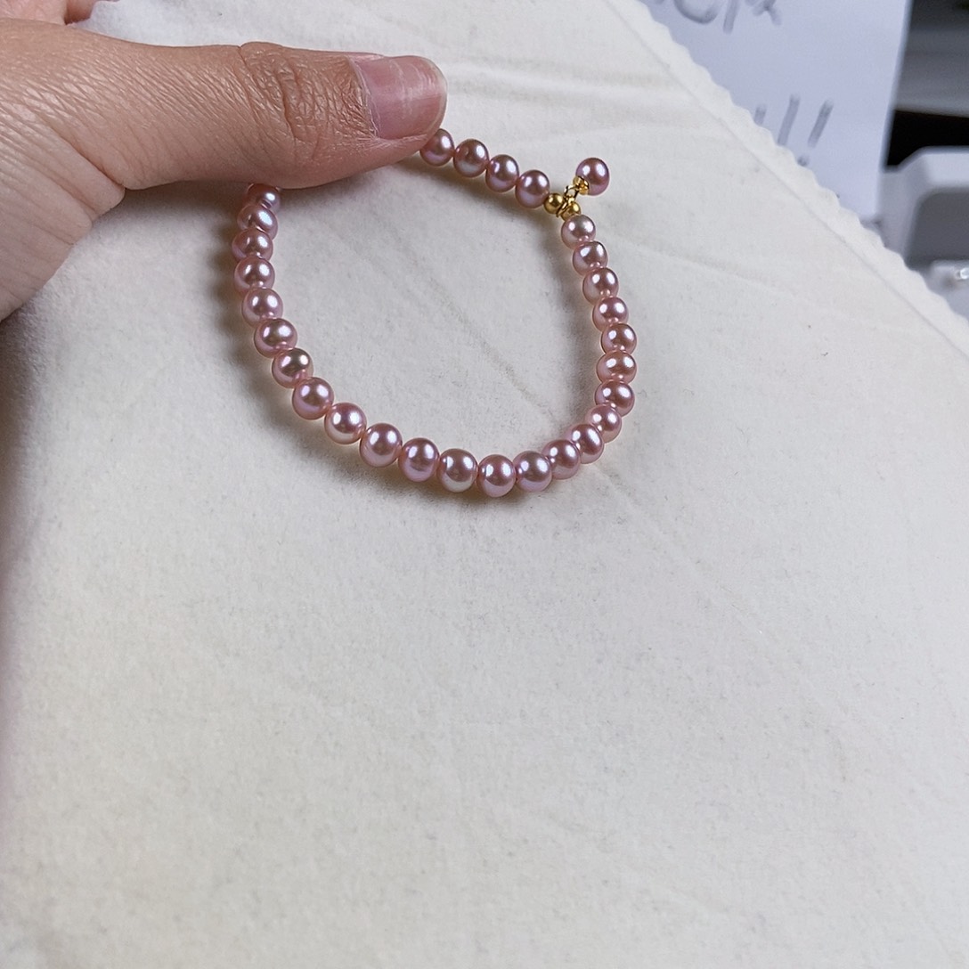 淡水珍珠手绳银S925镶嵌