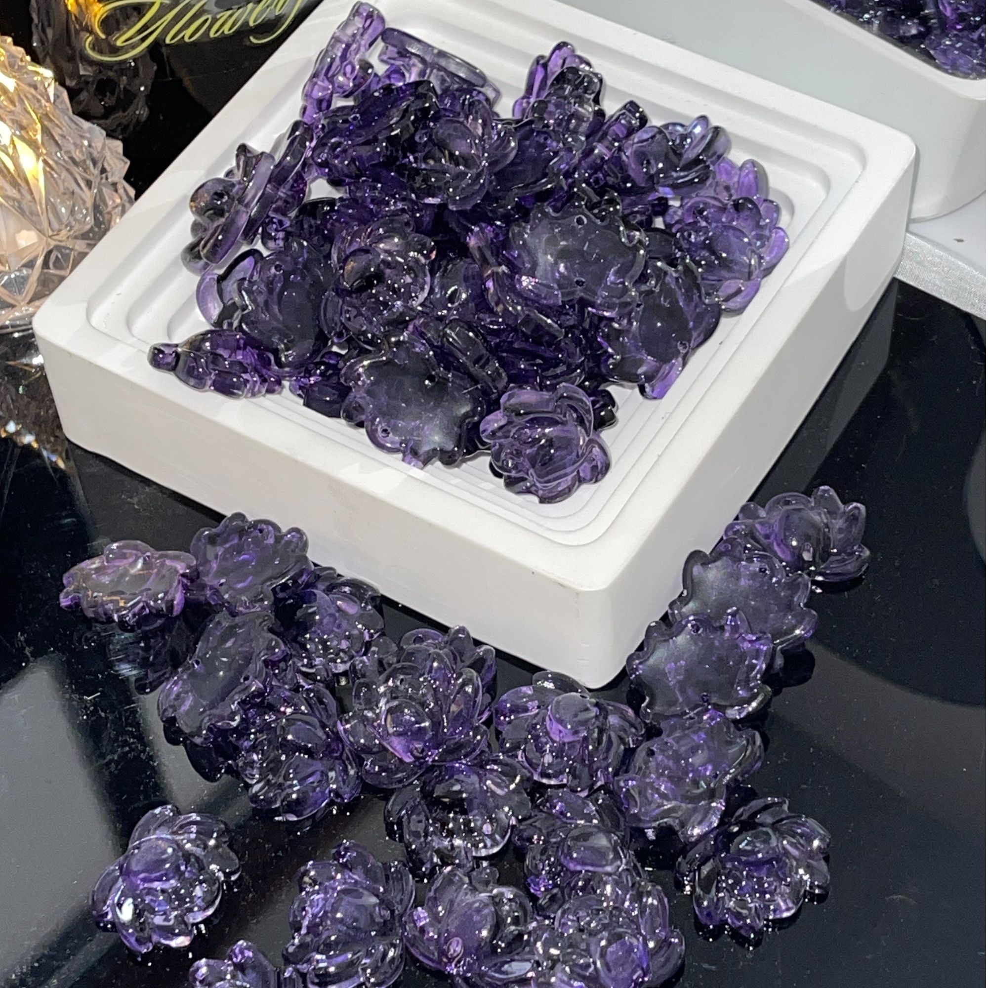 【琉璃莲花配件专场常】琉璃珠手工diy散珠手作玻璃珠子