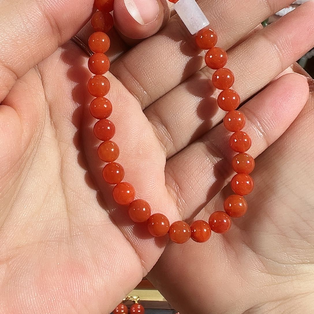 南红玛瑙手链未镶嵌