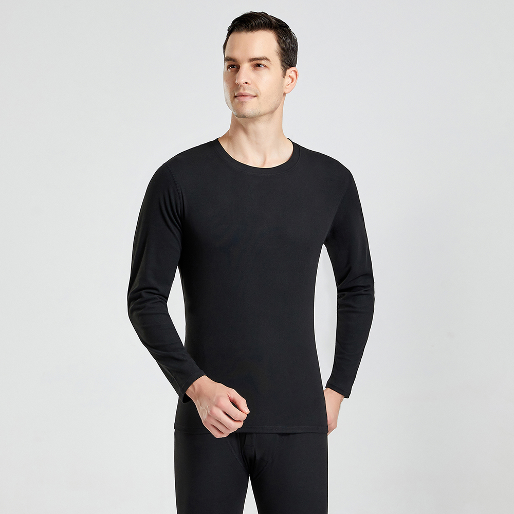 【工厂清仓】羊毛蚕丝保暖套装保暖内衣圆领高腰加绒男士秋衣秋裤