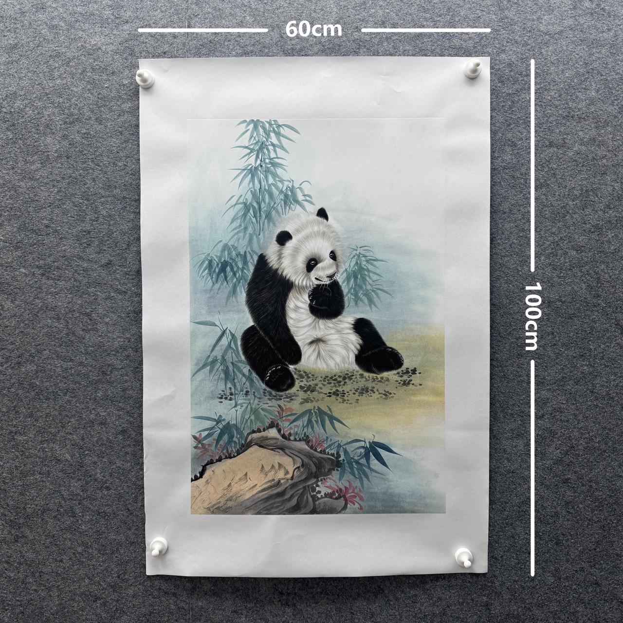 【福宝祥瑞图】欧阳宾亲笔85*60cm手绘礼盒作品