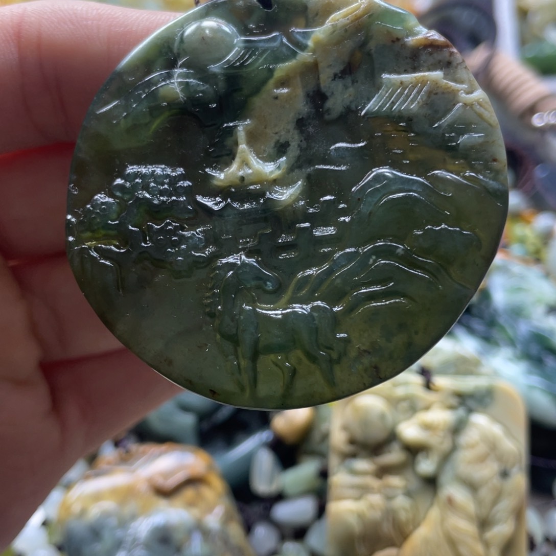 蛇纹石玉吊坠未镶嵌安****6