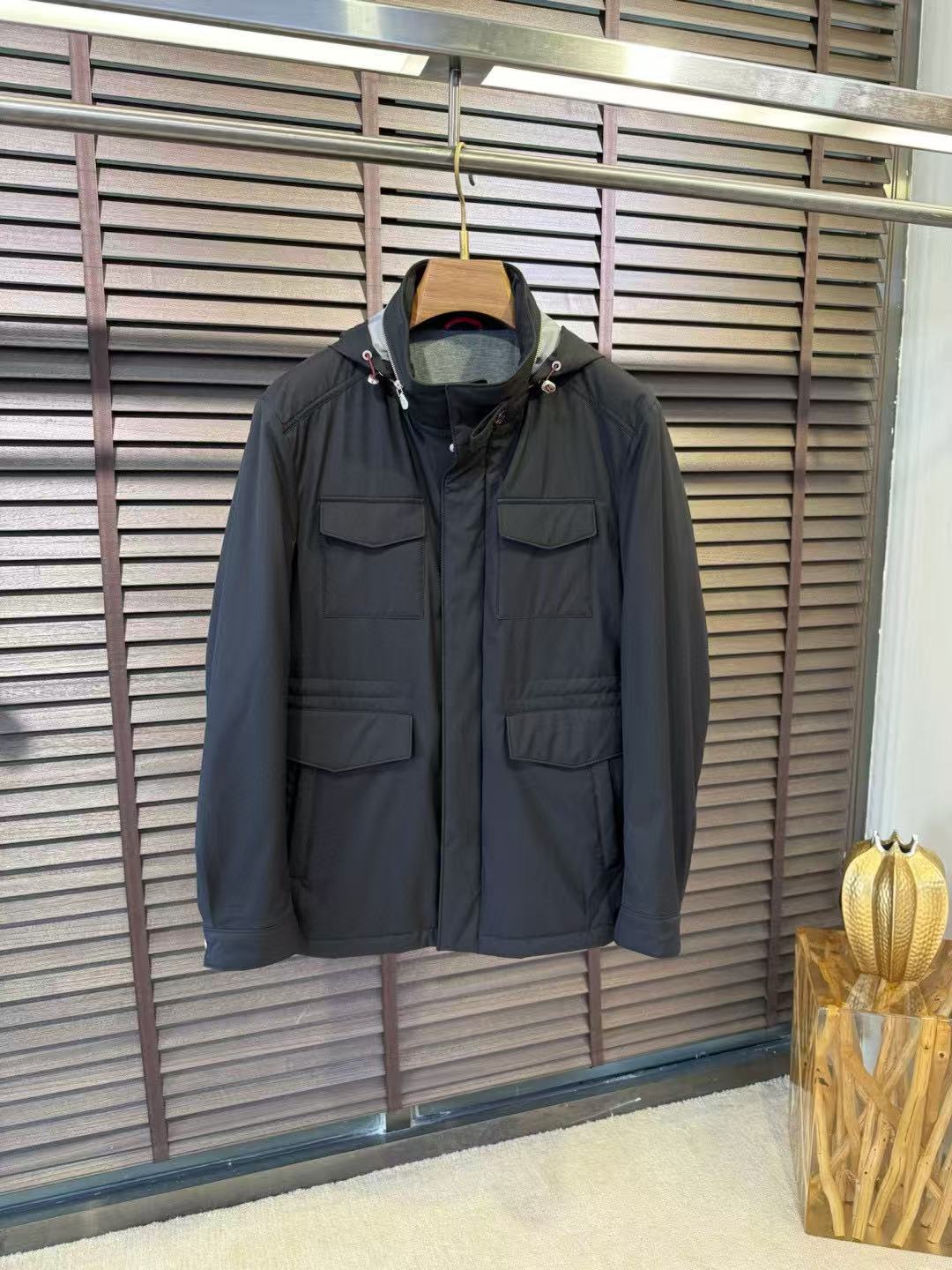 外观散口内里收口本布下摆男夹克常规款免烫多口袋