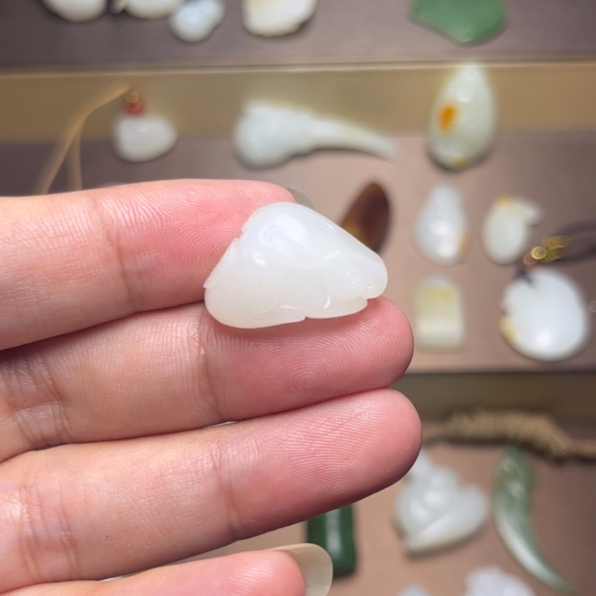 【闪购商品】未镶嵌和田玉（白玉）车挂