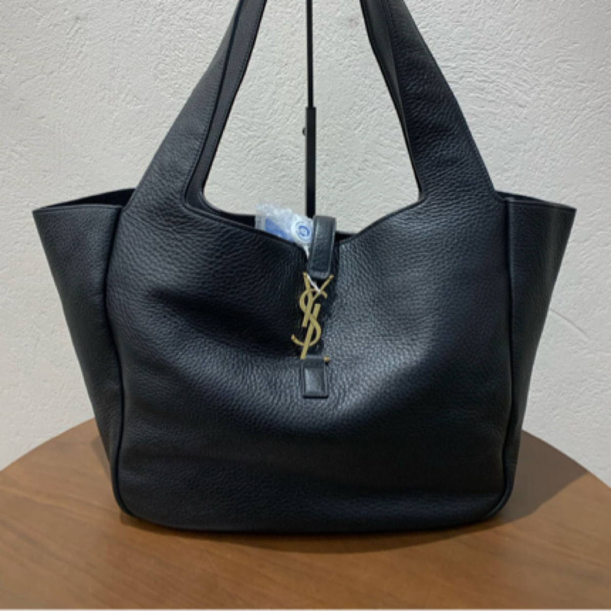 99新 YSL/圣罗兰 黑金Bea 托特水桶包
