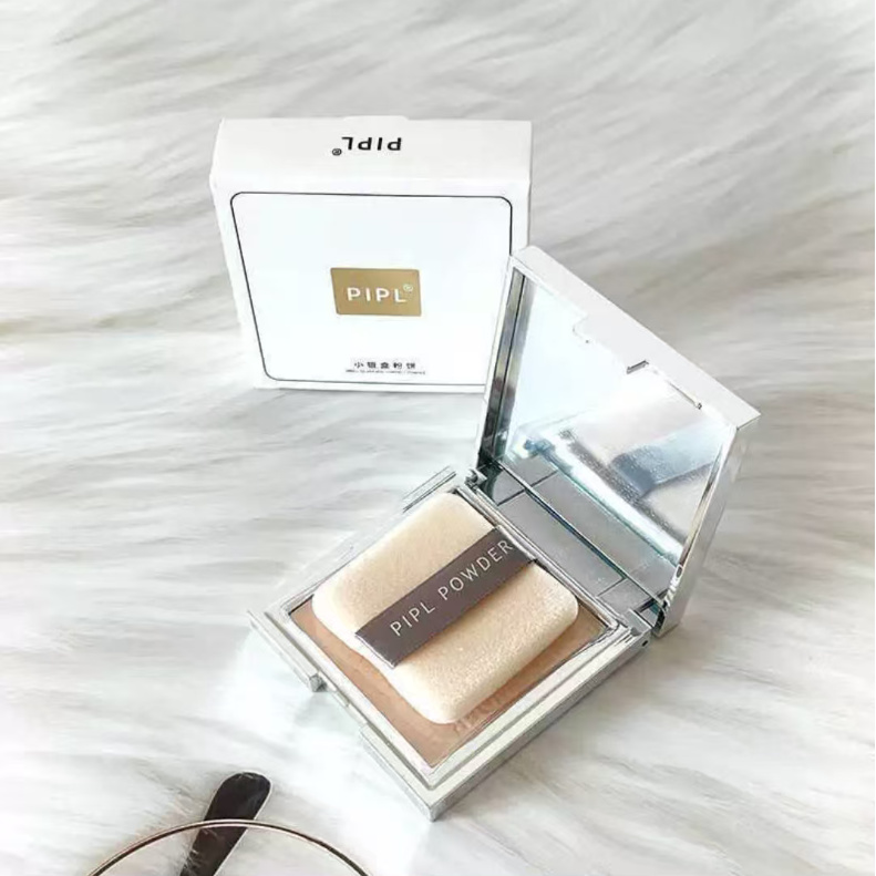 PIPL小银盒粉饼自然提亮肤色粉质细腻轻薄服帖定妆持久不脱妆正品