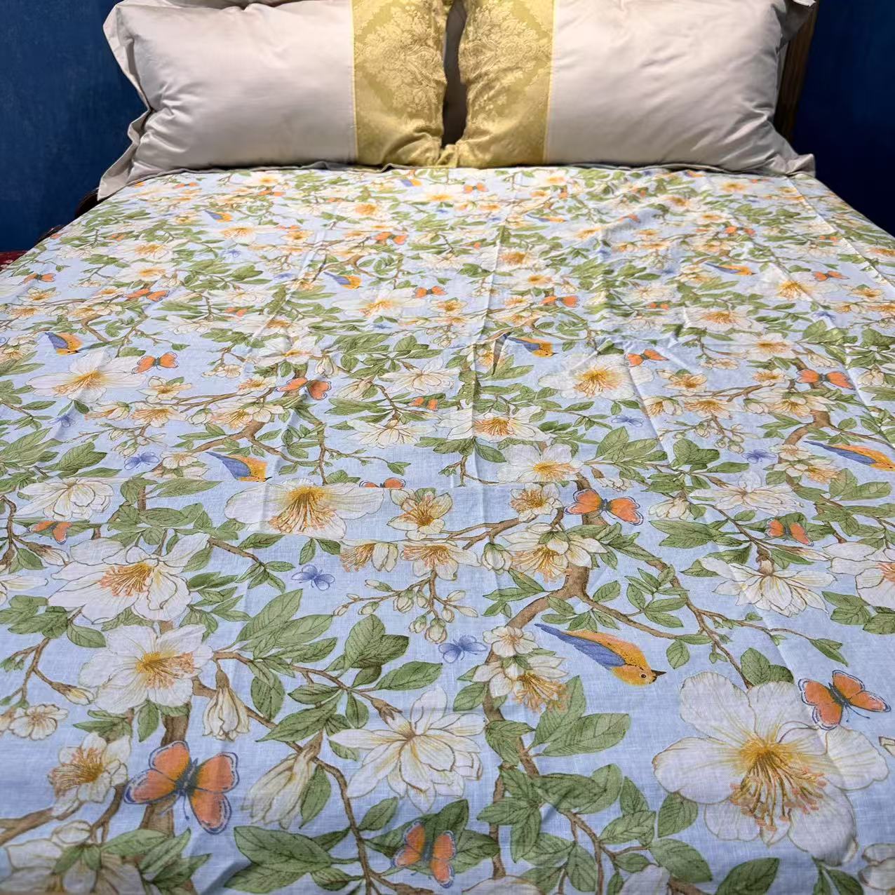 M205-2 兰夏之约100%雨露汉麻床单进口纱线230*250cm