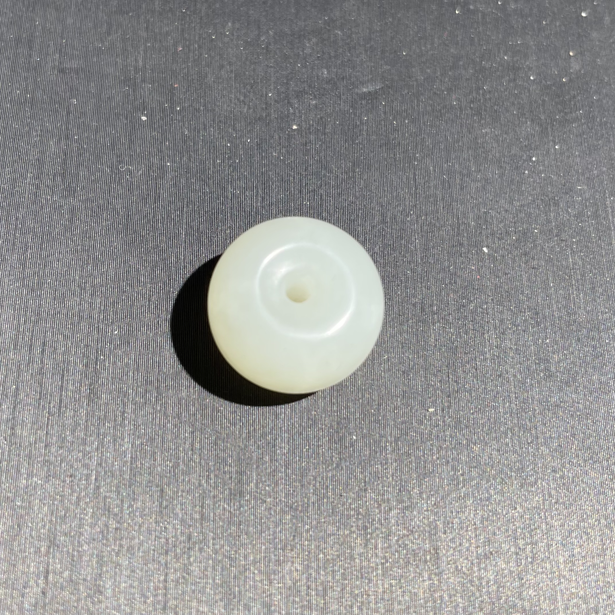 平安扣新疆料晴水白玉玉珠卡18mm25mm