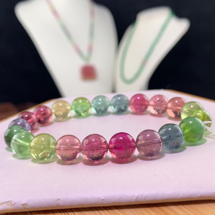 双色碧玺手链未镶嵌