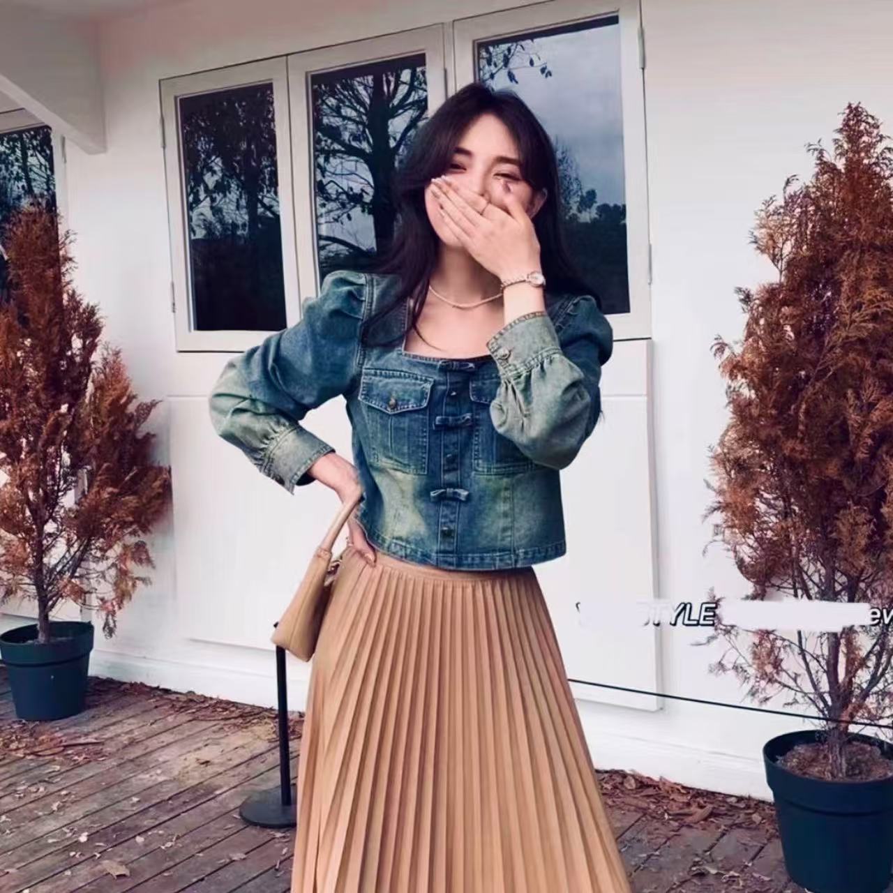 【YZ•衣系列】NN1061-时尚女装设计感牛仔上衣设计师休闲百搭