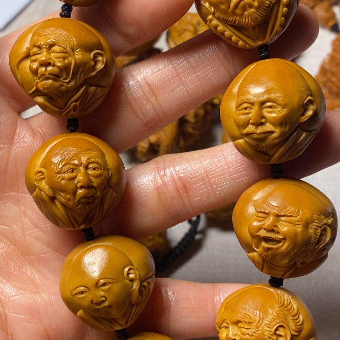 橄榄核手串/手链铁**࿐浮雕罗汉