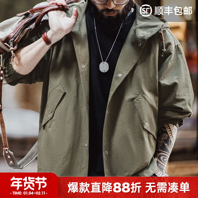 马登工装 美式复古M51连帽夹克军事风宽松纯棉鱼尾短款外套男春季