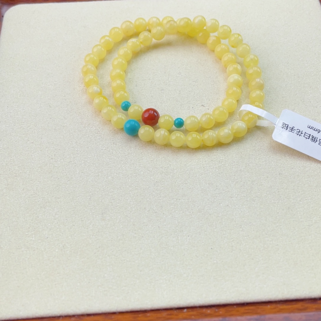 蜜蜡未镶嵌手链蜜蜡手串8.5克