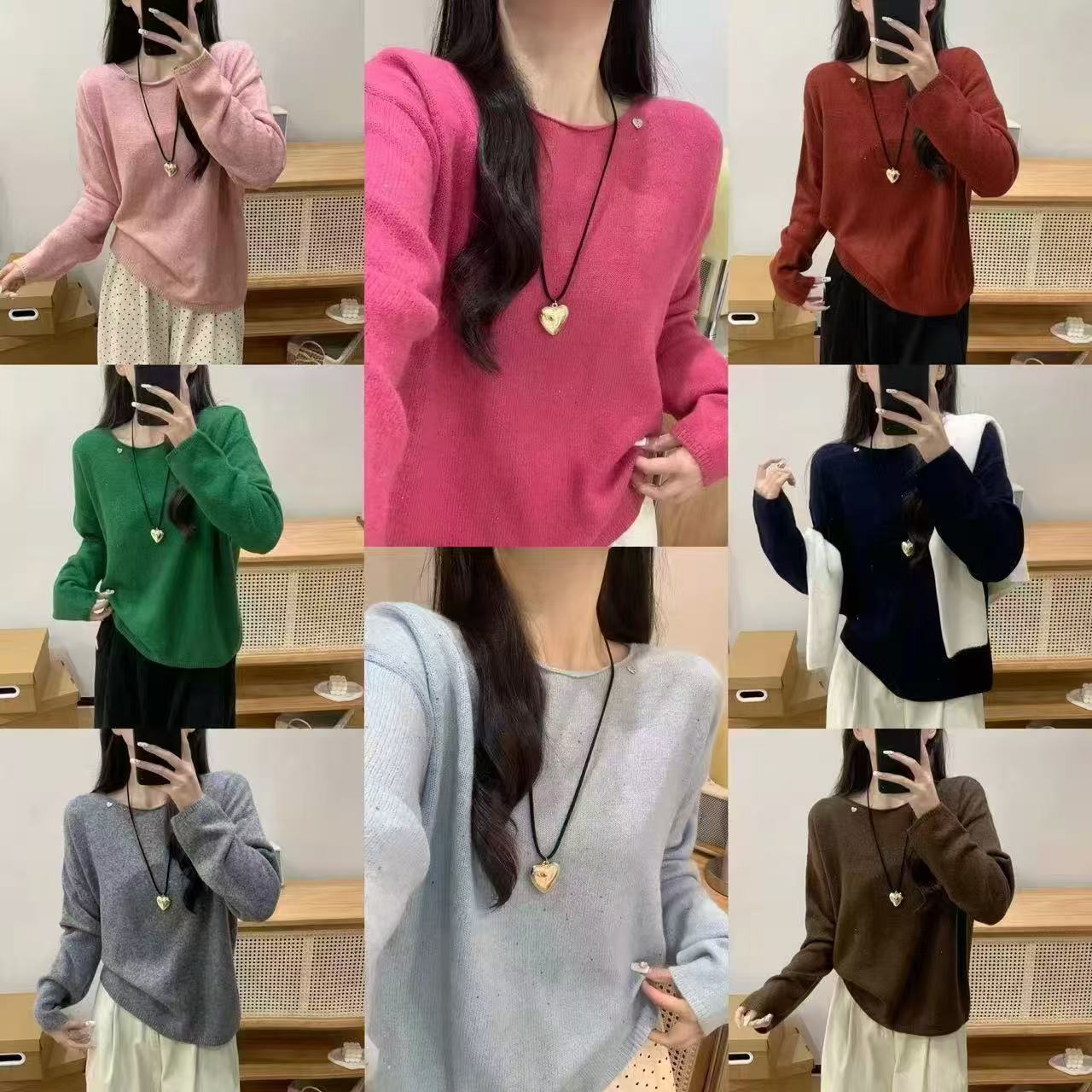 秋冬季羊毛加厚时尚保暖针织毛衣打底衫  HG31