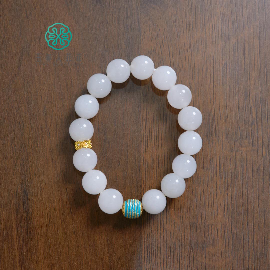 菲菲珠宝好/金丝玉单圈约12mm手串/多样性发一