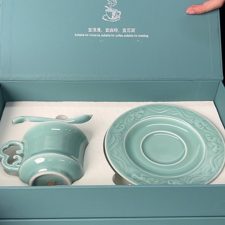 龙泉云间青瓷小米茶器