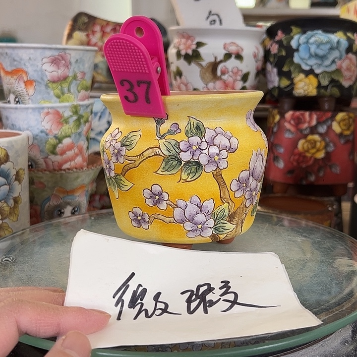 满38包邮 景德镇幸运花盆