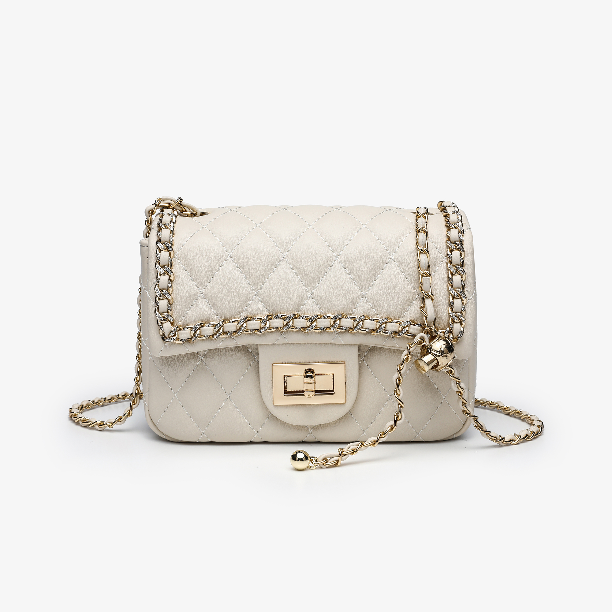 【唐同学专属】卡尔 蔻斯小香风轻奢菱格单肩链条包25767