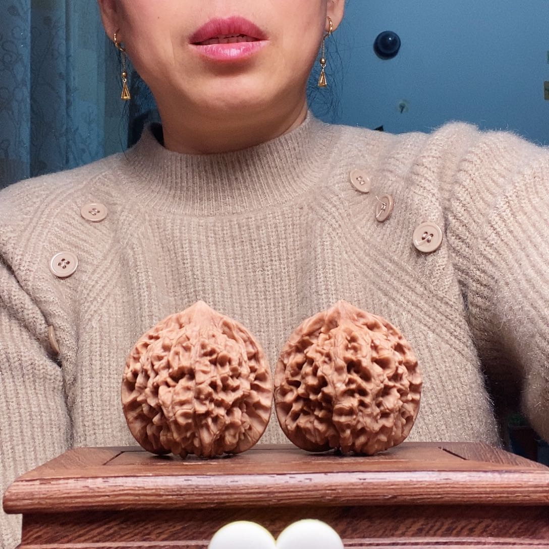 文玩核桃吊坠磨盘