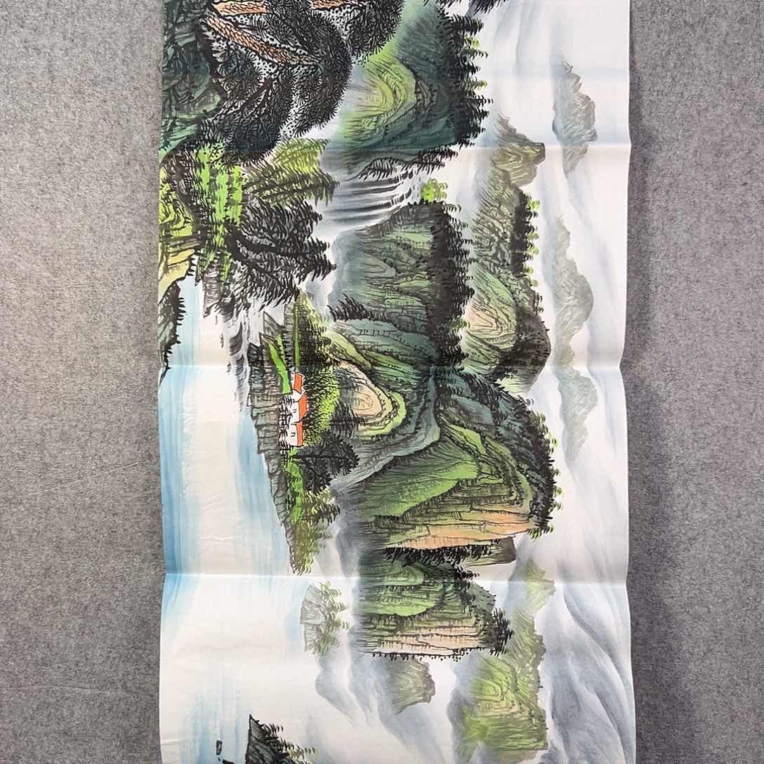 国画688 牡丹之花之叶的颜色与花色