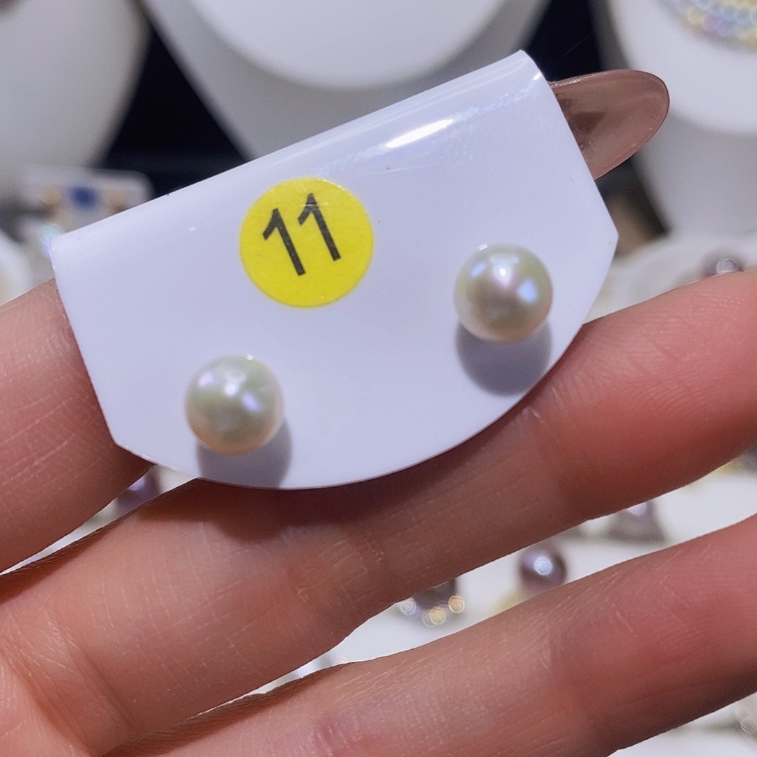 淡水珍珠耳饰银S925镶嵌