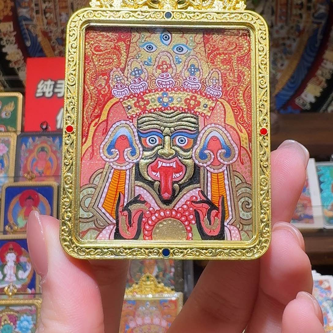 吊坠青海热贡纯手绘扎基拉姆