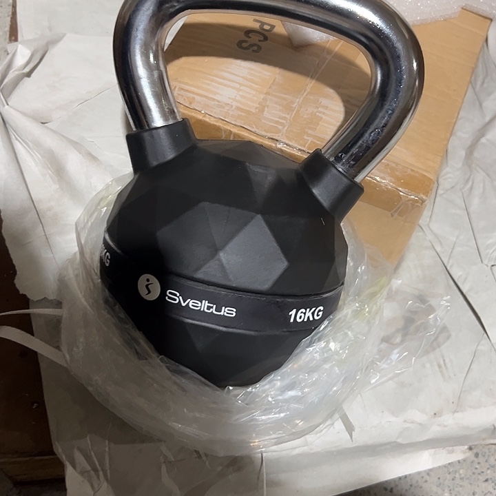 全新黑色竞技壶铃16公斤一只
