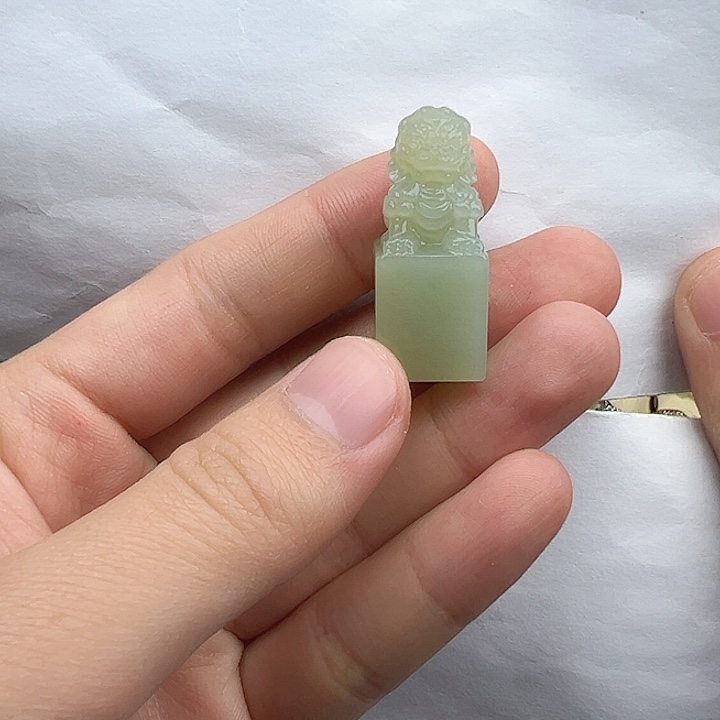 和田玉印章。kk未镶嵌小**~