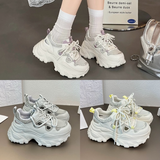 夏季新款真皮超轻漏洞老爹鞋283205