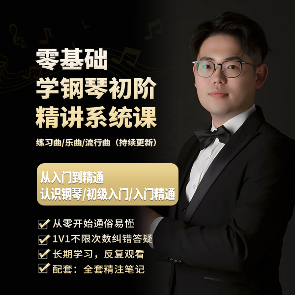 零基础学钢琴系统精讲课（郭启航老师）
