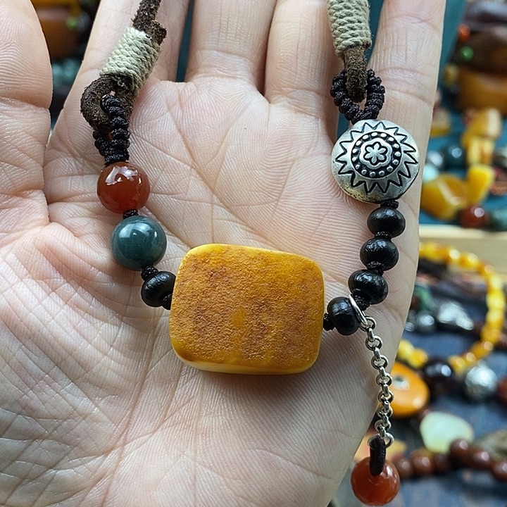 蜜蜡未镶嵌项链项链