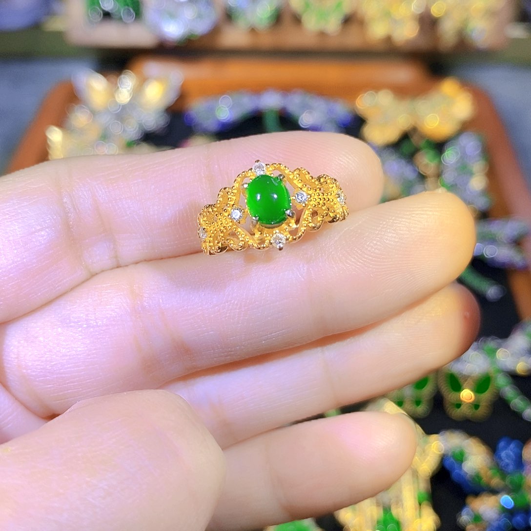 颈饰银S925镶嵌翡翠