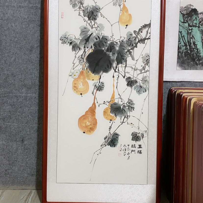 【闪购商品】国画书画作品带框125×65厘米