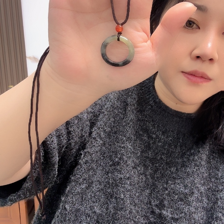 蛇纹石玉合金颈饰