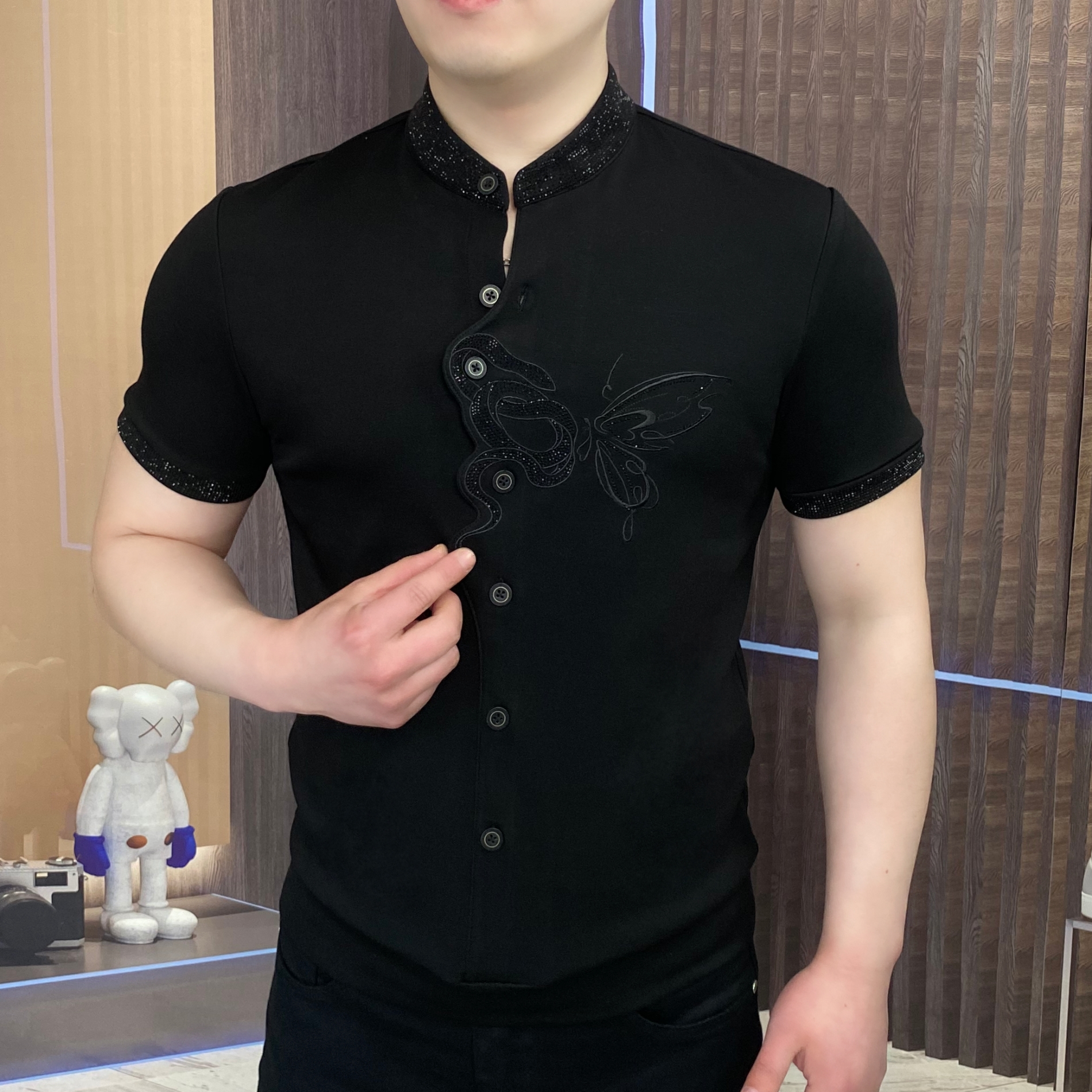 （蝶蛇）短袖男士时尚F-112