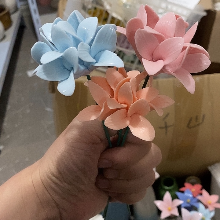 瓷片纯手工陶瓷花摆件瑕
