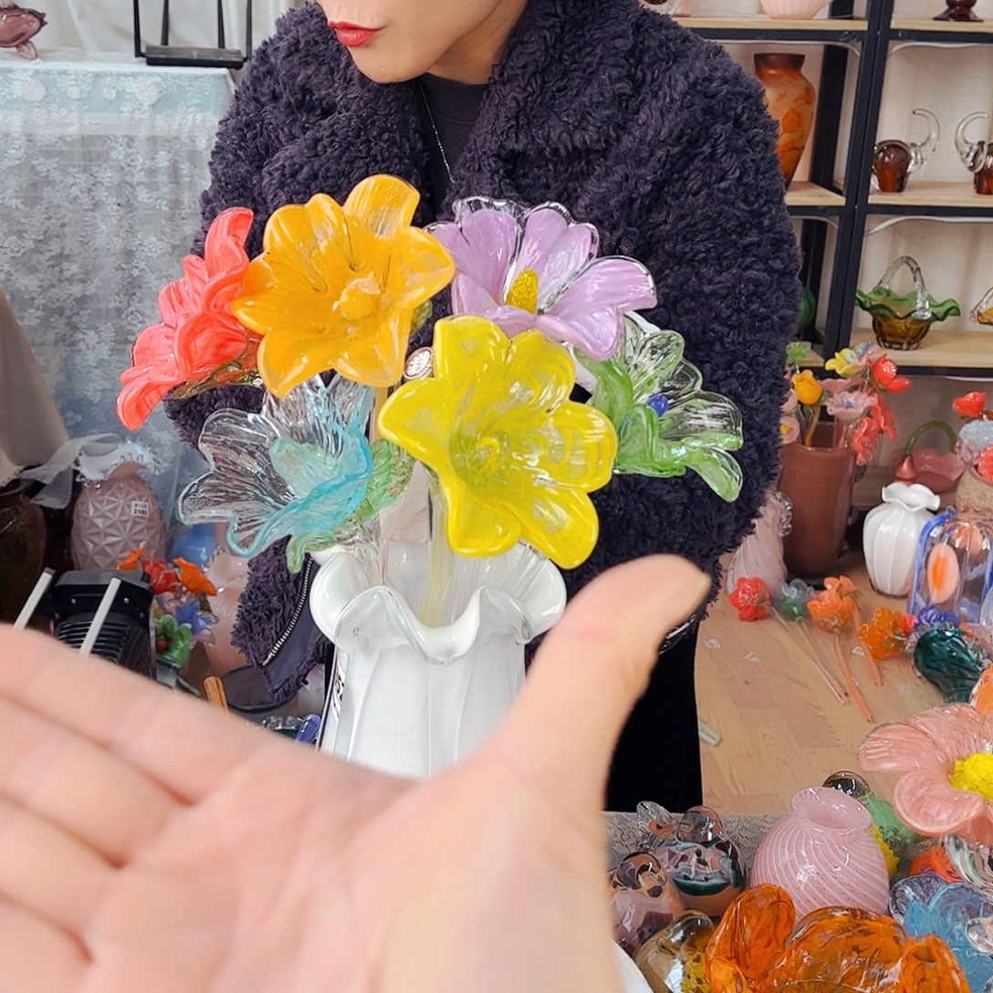 6朵百合家悦琉璃工艺品福利