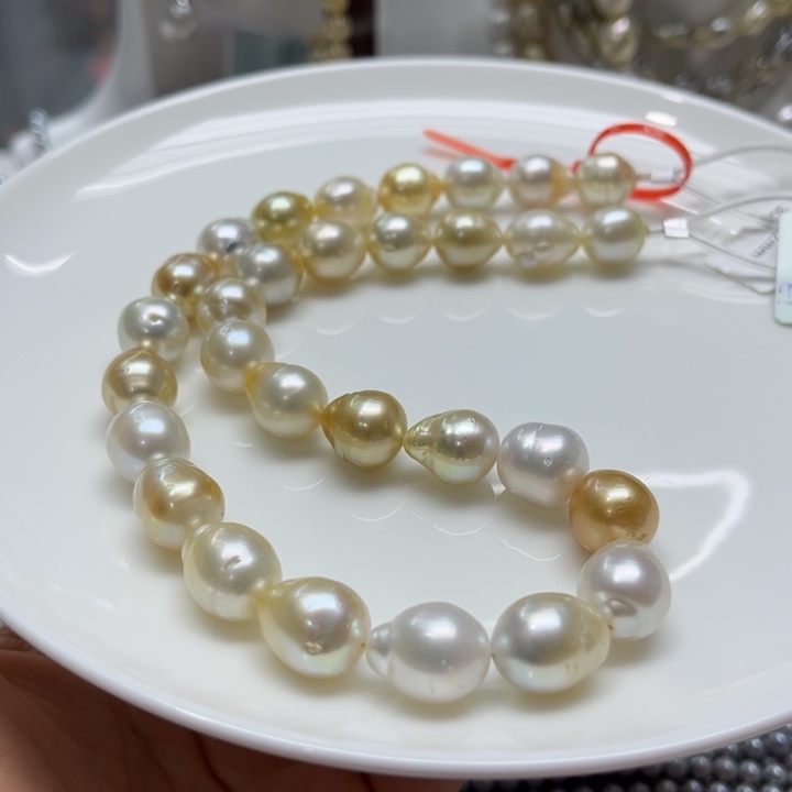 海水珍珠项链银S925镶嵌