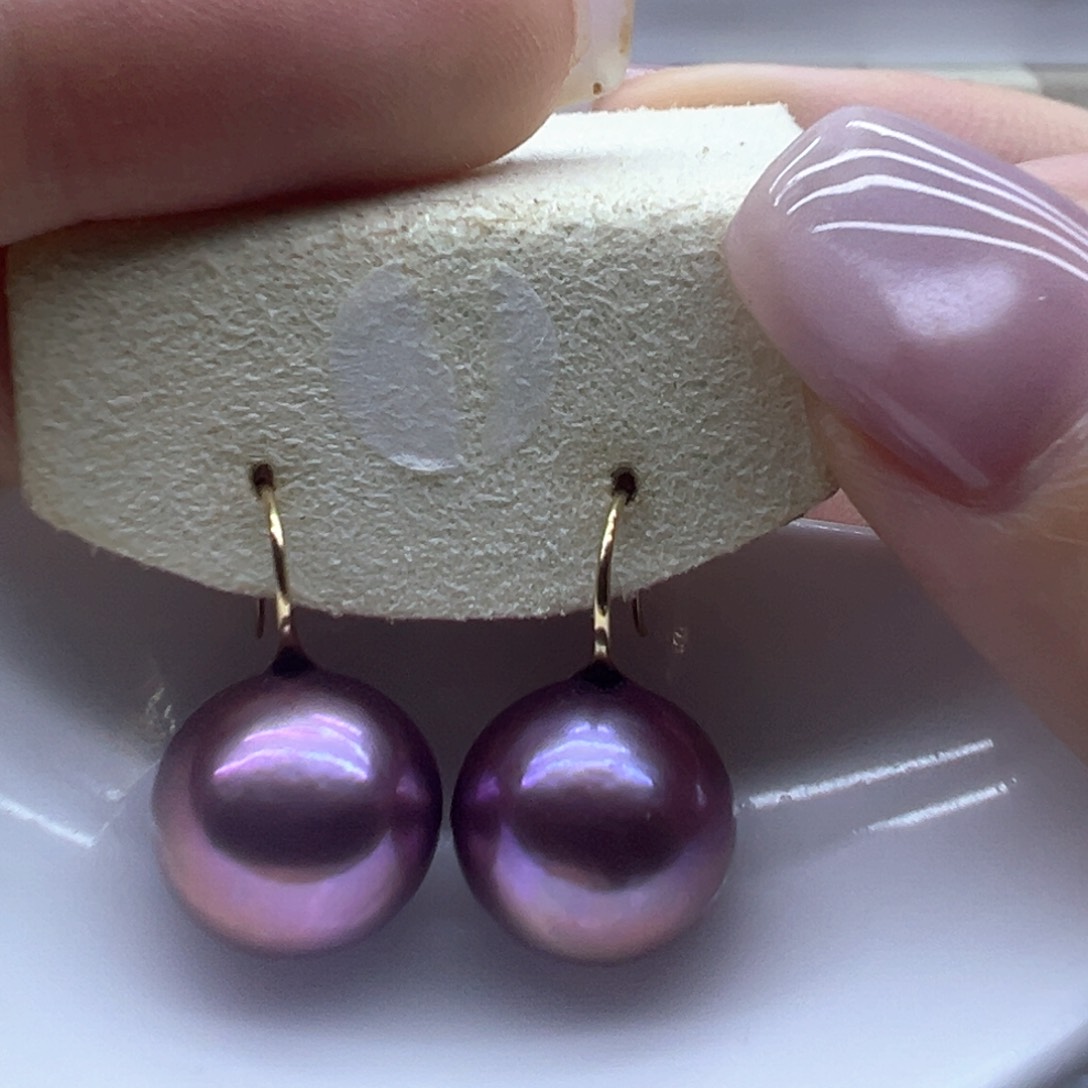 银S925镶嵌淡水珍珠耳饰