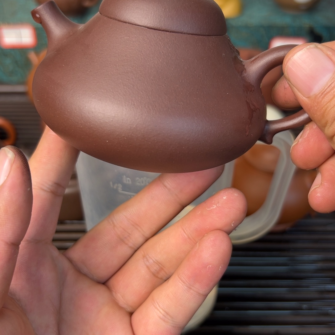 茶壶紫砂紫泥见瓢