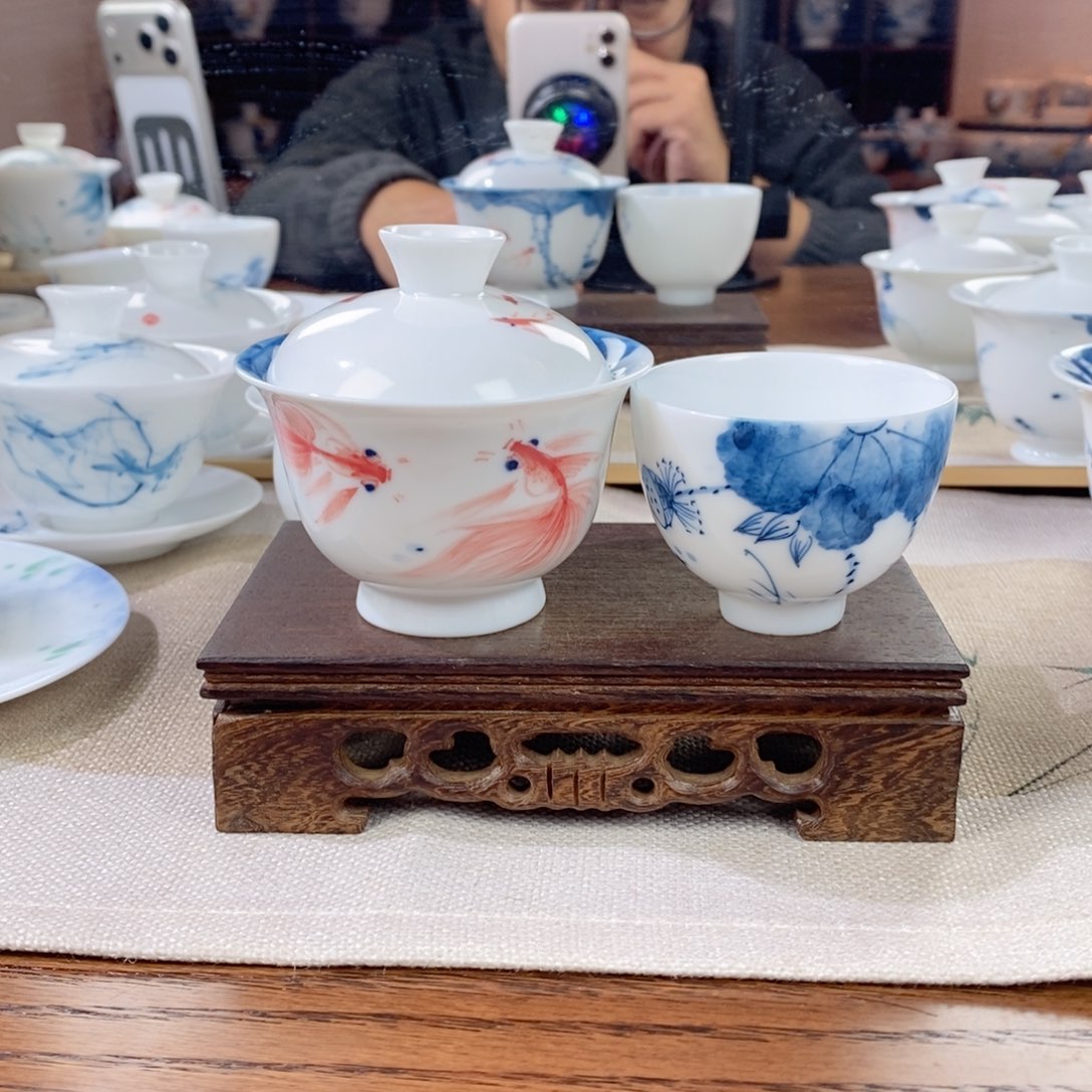 连年有余盖碗套装130cc