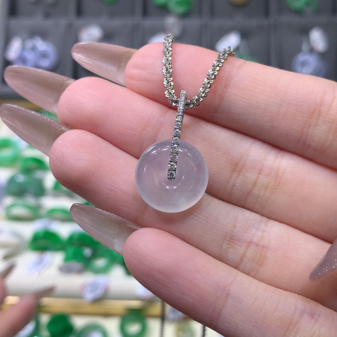 翡翠戒指未镶嵌新货白冰平安扣力推