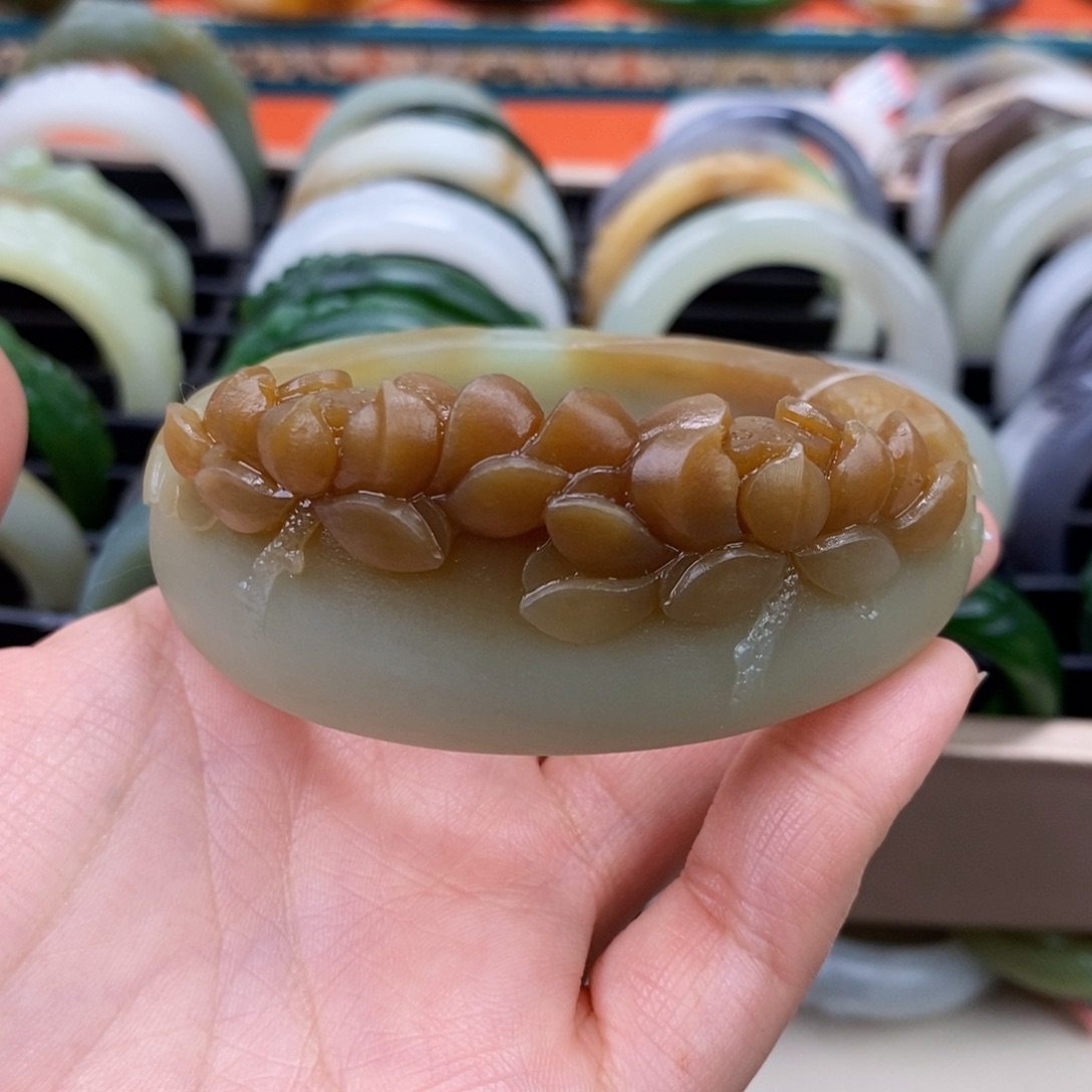 和田玉手镯58.5定制未镶嵌c****2