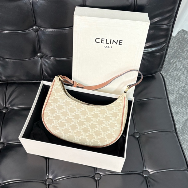 95新 Celine/思琳 白花凯旋门豌豆单肩包db