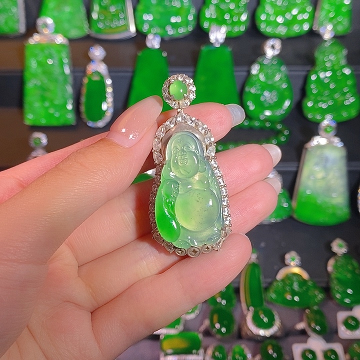 翡翠银S925镶嵌颈饰