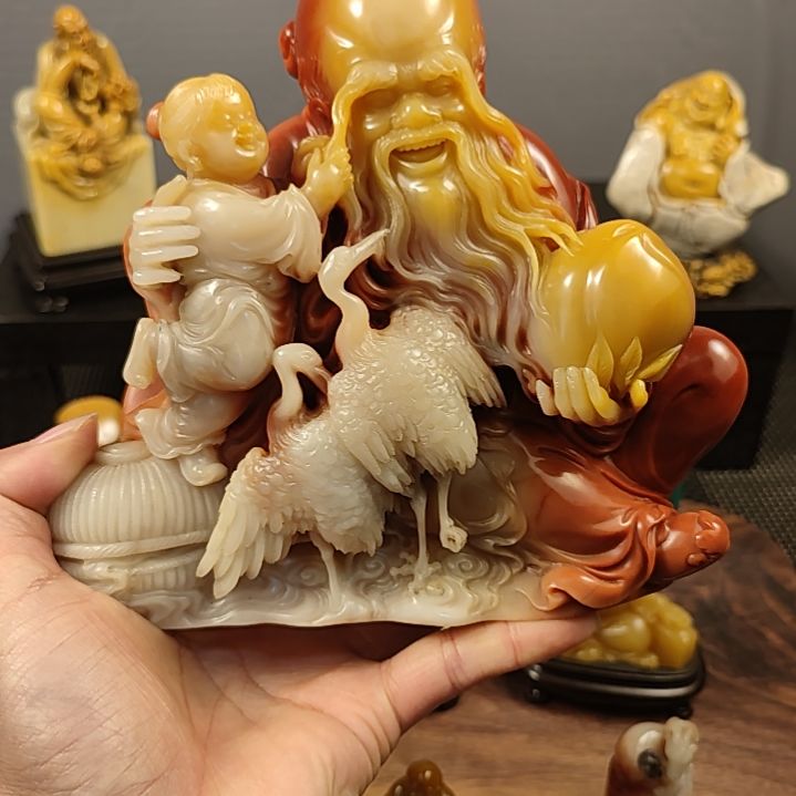 寿山石力**士摆件摆件摆件