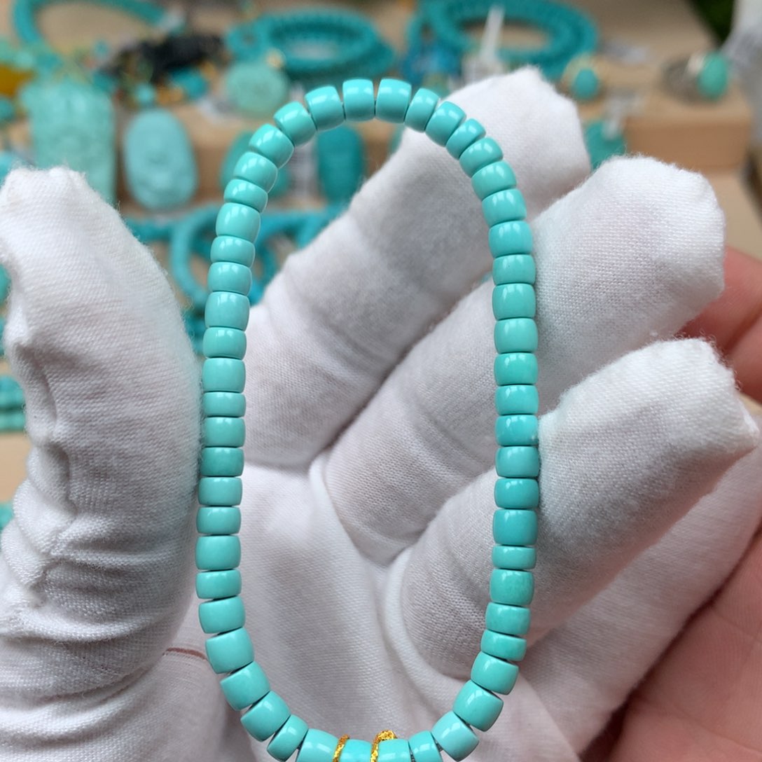 绿松石精品直切未镶嵌